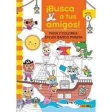 ¡BUSCA A TUS AMIGOS! PEGA Y COLOREA EN UN BARCO PIRATA