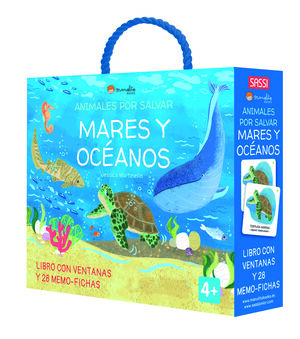 LIBRO Y FICHAS. MARES Y OCEANOS ANIMALES PARA SALVAR